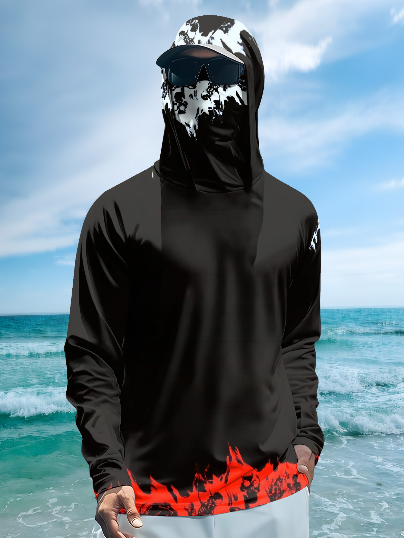 Herren-Fischerhemd mit Kapuze, – Fishing Shirt Uv Protection Bewertung und Preis
