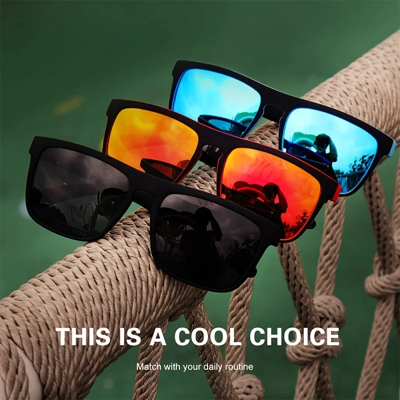 1/3PCS Vintage Quadratische Hi – Fishing Sunglasses Polarized Bewertung und Preis